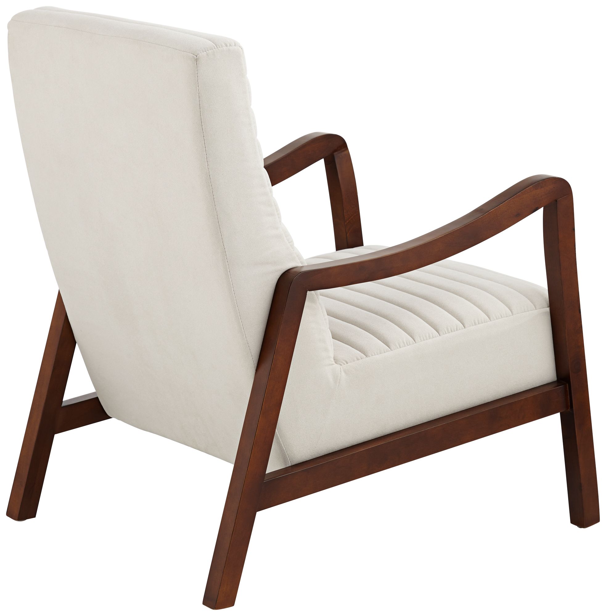 Columbe Soft Cream Fabric Lounge Chairs Set of 2