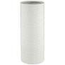 Column 12 1/4" High Handcrafted White Porcelian Vase in scene