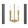 5_Colwick 14" Wide Coal Black and Brass 4-Light Pendant more views