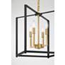 6_Colwick 14" Wide Coal Black and Brass 4-Light Pendant more views