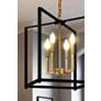 7_Colwick 14" Wide Coal Black and Brass 4-Light Pendant more views