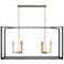 Colwick 48" Wide Black and Brass 6-Light Island Chandelier