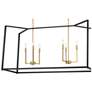 3_Colwick 48" Wide Black and Brass 6-Light Island Chandelier more views