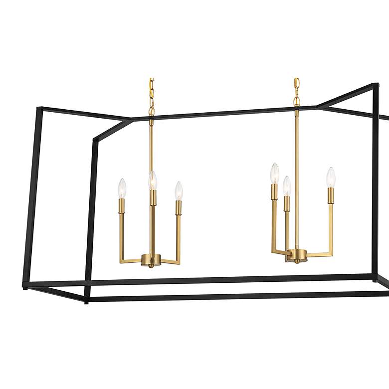 Image 4 Colwick 48" Wide Black and Brass 6-Light Island Chandelier more views