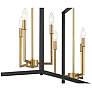 4_Colwick 48" Wide Black and Brass 6-Light Island Chandelier more views