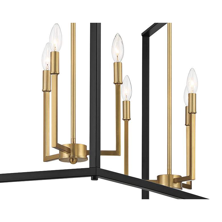 Image 5 Colwick 48" Wide Black and Brass 6-Light Island Chandelier more views