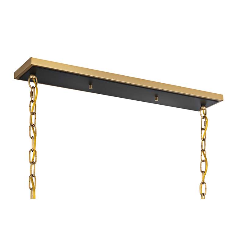 Image 6 Colwick 48" Wide Black and Brass 6-Light Island Chandelier more views