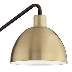 Image3 of Colwood Antique Brass and Bronze Adjustable Swing Arm Plug-In Wall Lamp more views