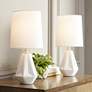 Colyn White Prism Modern Accent Table Lamps Set of 2