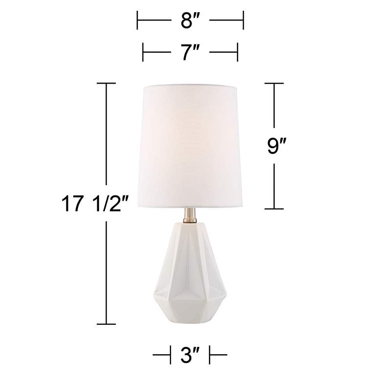 Image 6 Colyn White Prism Modern Accent Table Lamps Set of 2 more views