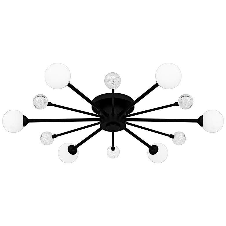 Image 1 Combe 6-Light Matte Black Semi-Flush Mount