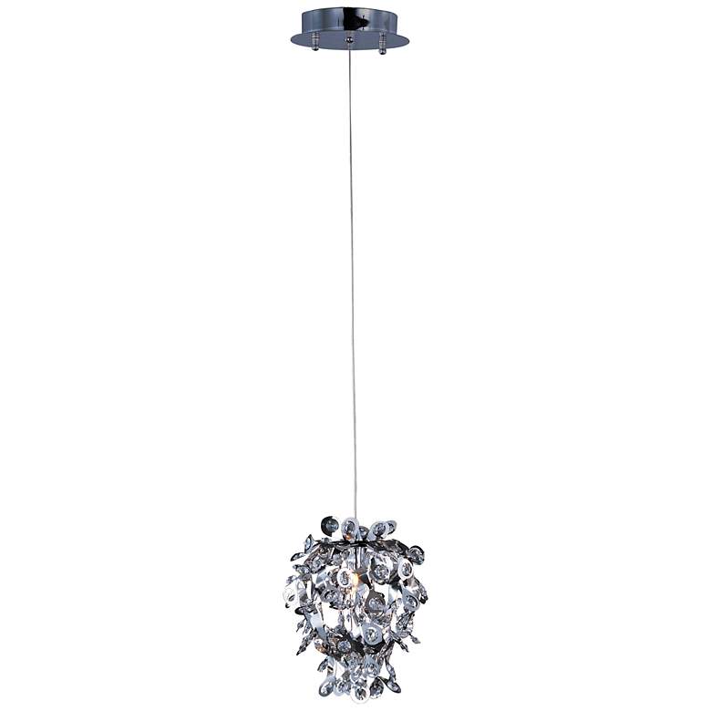 Image 1 Comet 1-Light 8" Wide Polished Chrome Pendant Light