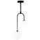 Comet 10" Wide Semi Matte Black 2-Light LED Mini Pendant