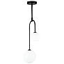 2_Comet 10" Wide Semi Matte Black 2-Light LED Mini Pendant more views