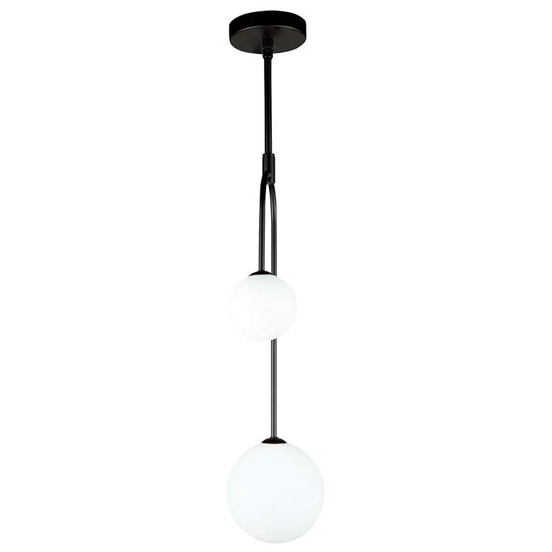 Image 3 Comet 10" Wide Semi Matte Black 2-Light LED Mini Pendant more views