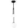 3_Comet 10" Wide Semi Matte Black 2-Light LED Mini Pendant more views
