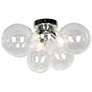 2_Comet 14 1/4" Wide Chrome Clear Glass 3-Light Ceiling Light