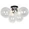 Comet 14 1/4" Wide Chrome Clear Glass 3-Light Ceiling Light