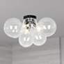 1_Comet 14 1/4" Wide Chrome Clear Glass 3-Light Ceiling Light