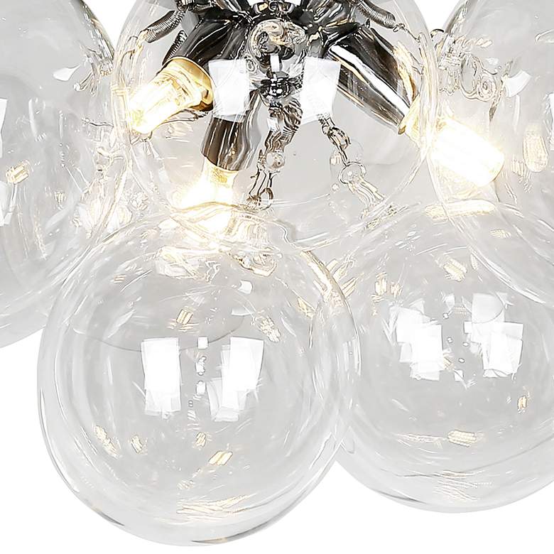Image 3 Comet 14 1/4" Wide Chrome Clear Glass 3-Light Ceiling Light more views