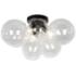 Comet 14 1/4" Wide Matte Black 3-Light Ceiling Light