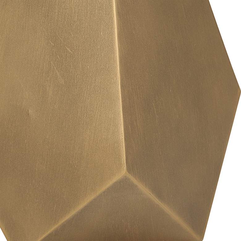 Image 6 Comet 14" Wide Antique Bronze Black Glass Accent Table more views