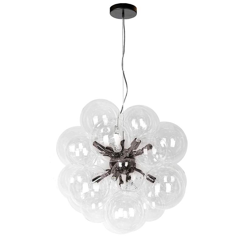 Image 2 Comet 20" Wide Matte Black 6-Light Chandelier