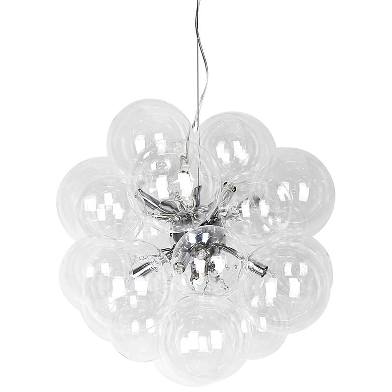 Image 2 Comet 20" Wide Polished Chrome Metal 6-Light Sputnik Pendant