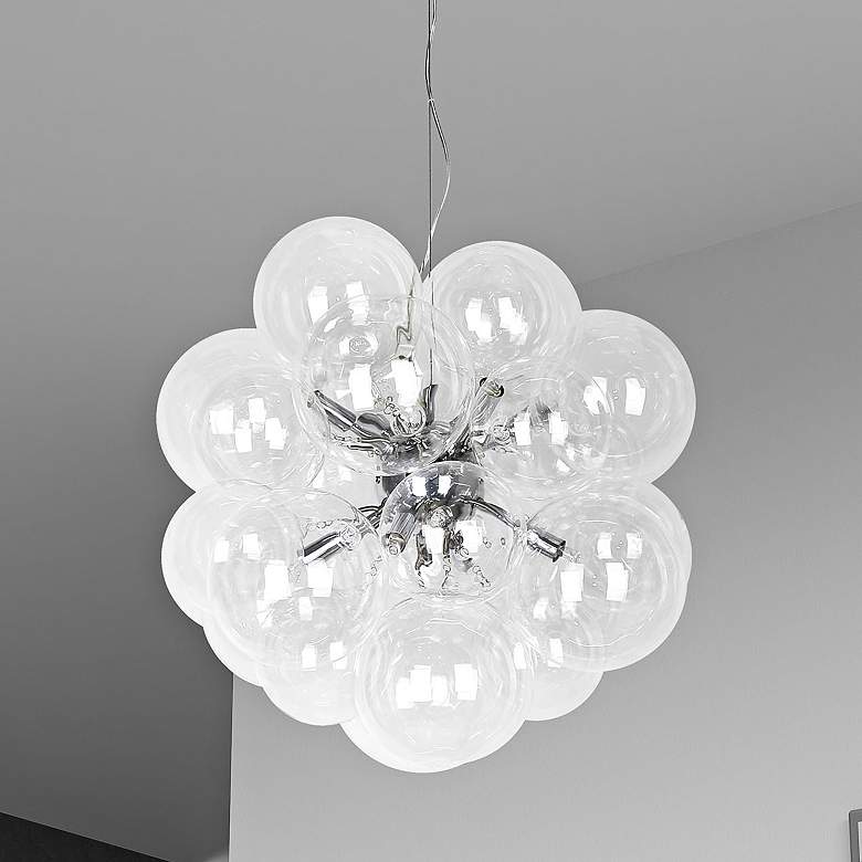 Image 1 Comet 20" Wide Polished Chrome Metal 6-Light Sputnik Pendant