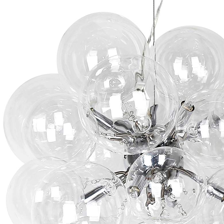Image 3 Comet 20" Wide Polished Chrome Metal 6-Light Sputnik Pendant more views