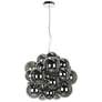 2_Comet 20"W Polished Chrome 6-Light Pendant with Smoke Glass