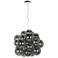 Comet 20"W Polished Chrome 6-Light Pendant with Smoke Glass