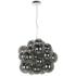 Comet 20"W Polished Chrome 6-Light Pendant with Smoke Glass