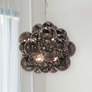 1_Comet 20"W Polished Chrome 6-Light Pendant with Smoke Glass