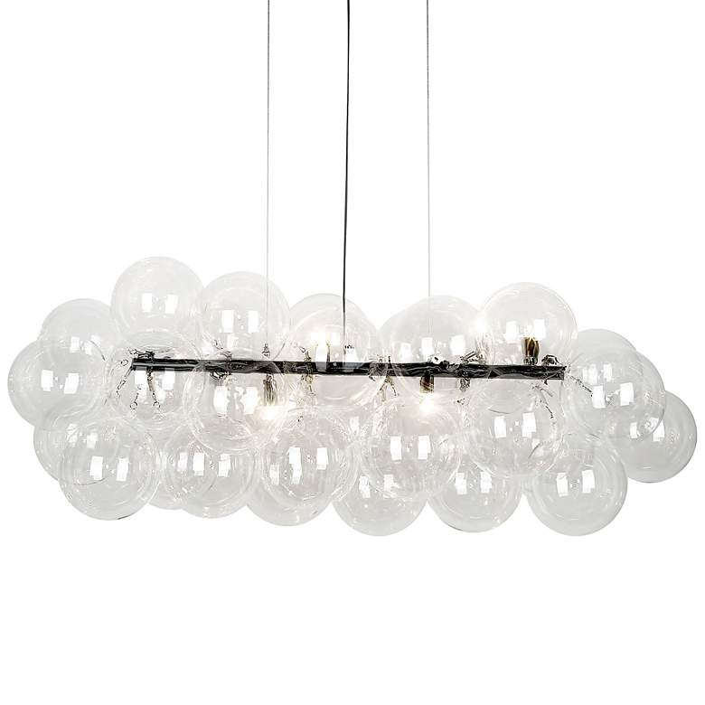 Image 2 Comet 41" Wide Matte Black 10-Light Linear Pendant