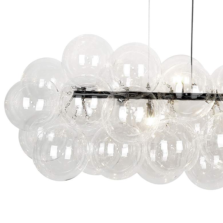 Image 3 Comet 41" Wide Matte Black 10-Light Linear Pendant more views