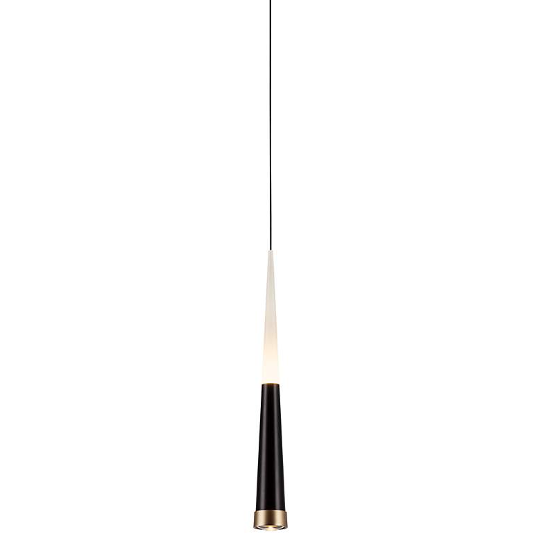 Image 1 Comet 6" Wide Satin Dark Gray LED Mini Pendant