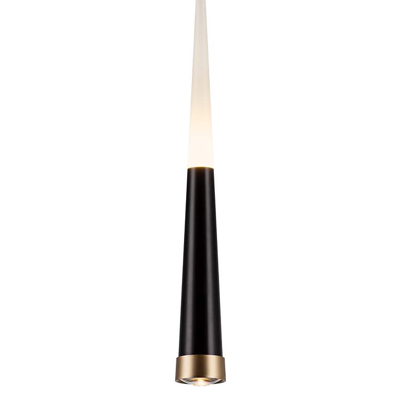 Image 2 Comet 6" Wide Satin Dark Gray LED Mini Pendant more views
