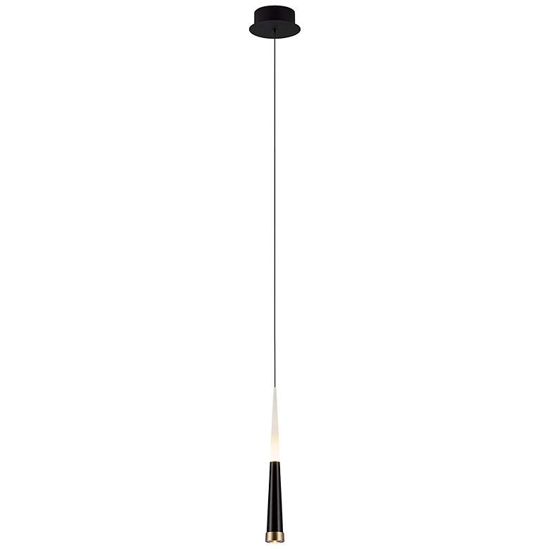 Image 7 Comet 6" Wide Satin Dark Gray LED Mini Pendant more views