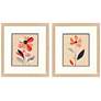 1_Comfort Flowers I 15"W x 17"H Modern Framed Art Set of 2