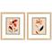 Comfort Flowers I 15"W x 17"H Modern Framed Art Set of 2