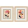1_Comfort Flowers II 15"W x 17"H Modern Framed Art Set of 2