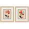 Comfort Flowers II 15"W x 17"H Modern Framed Art Set of 2