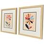 2_Comfort Flowers II 15"W x 17"H Modern Framed Art Set of 2 more views