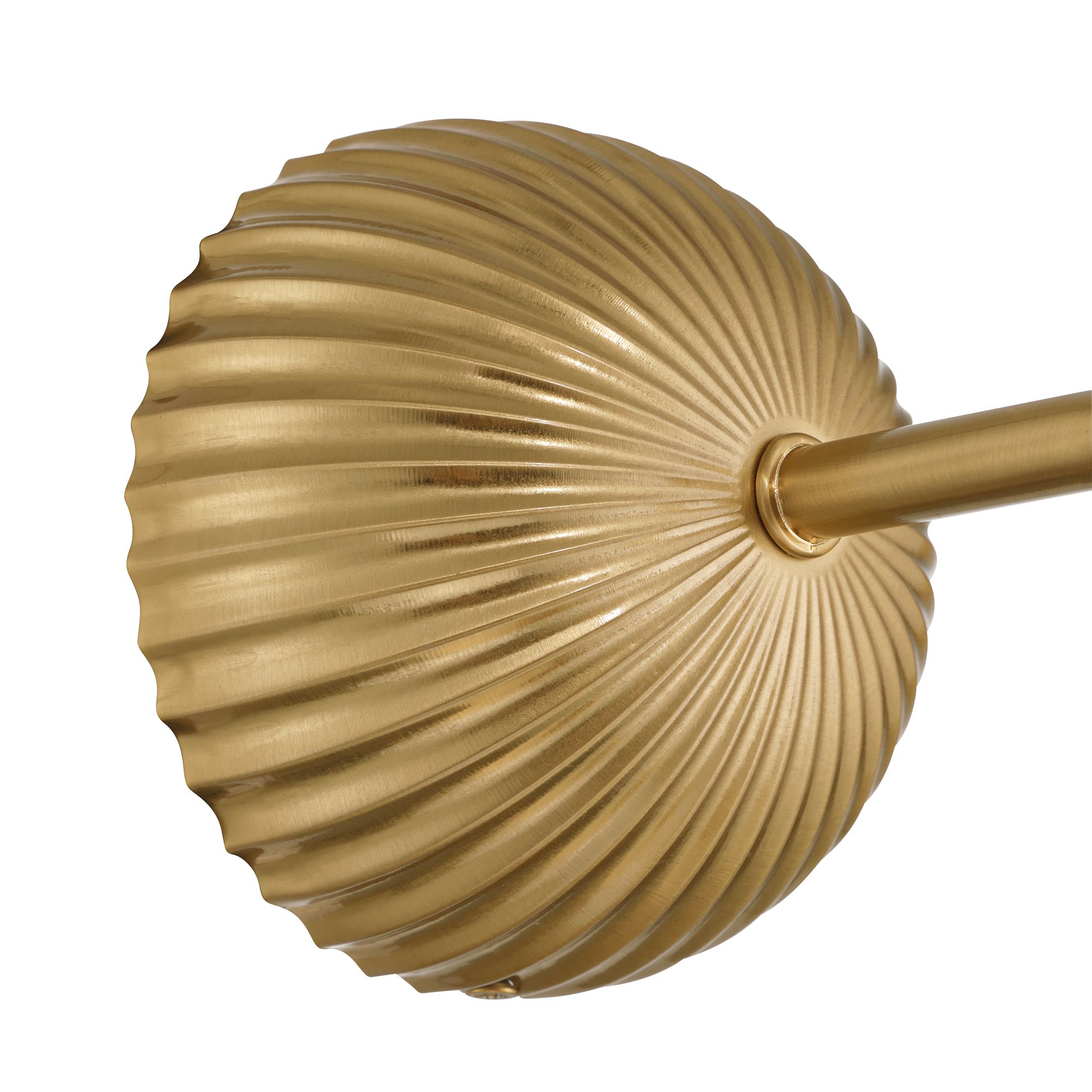 Image 4 Comfrey 15" High Warm Brass and Fluted Glass Wall Sconce more views