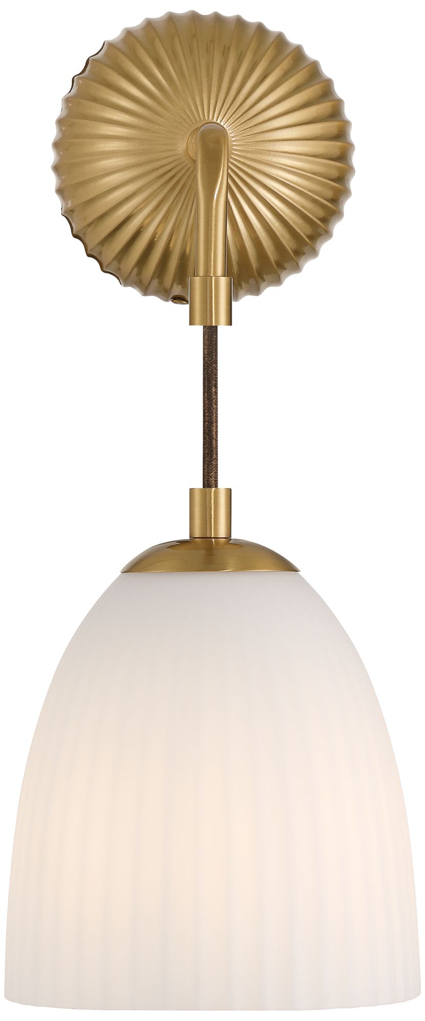 Image 6 Comfrey 15" High Warm Brass and Glass Wall Sconce Set of 2 more views