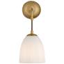 5_Comfrey 15" High Warm Brass and Glass Wall Sconce Set of 2 more views