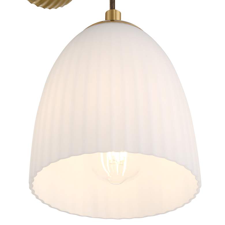 Image 2 Comfrey 15" High Warm Brass and Glass Wall Sconce more views