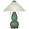 Comfrey Fulton Table Lamp with Fluted Glass Shade