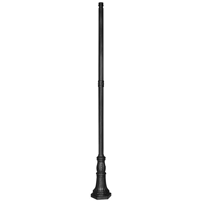 Image 1 Commercial 120" High Black Outdoor Post Light Pole